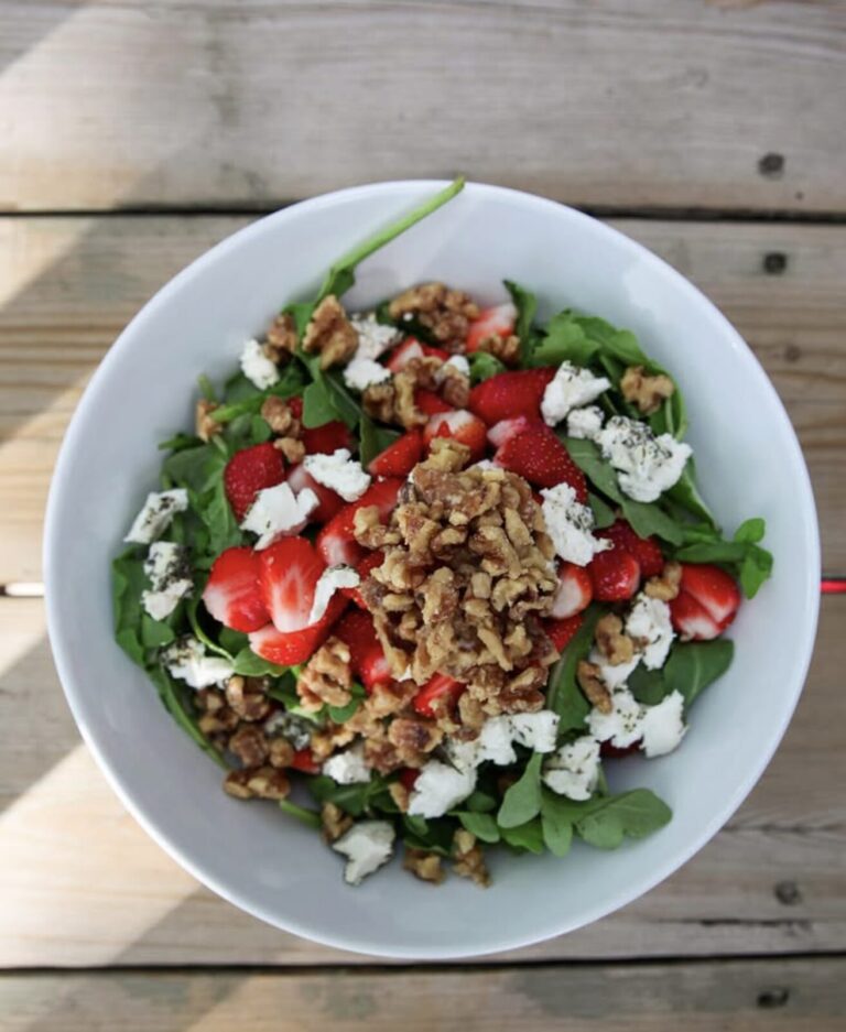 PB_ salade epinards fraises chevre