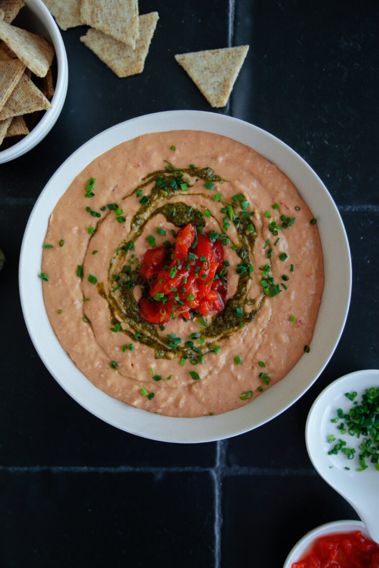 houmous haricots blanc poivrons