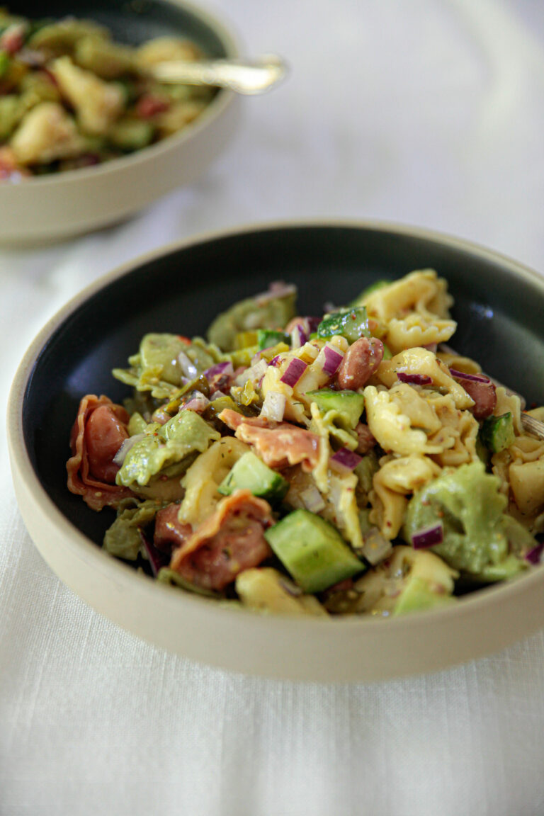 salade tortellinis cornichons