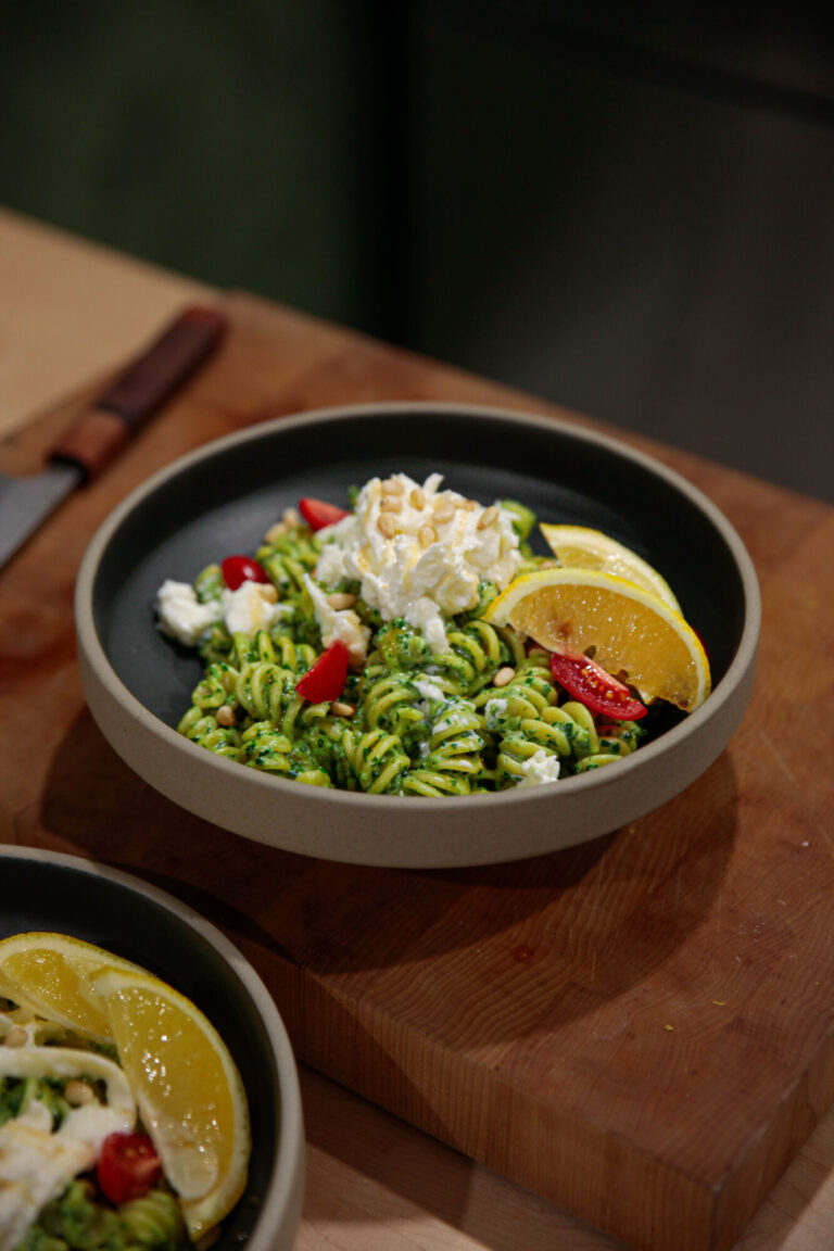 PB_pates pesto proteine stracciatella maison